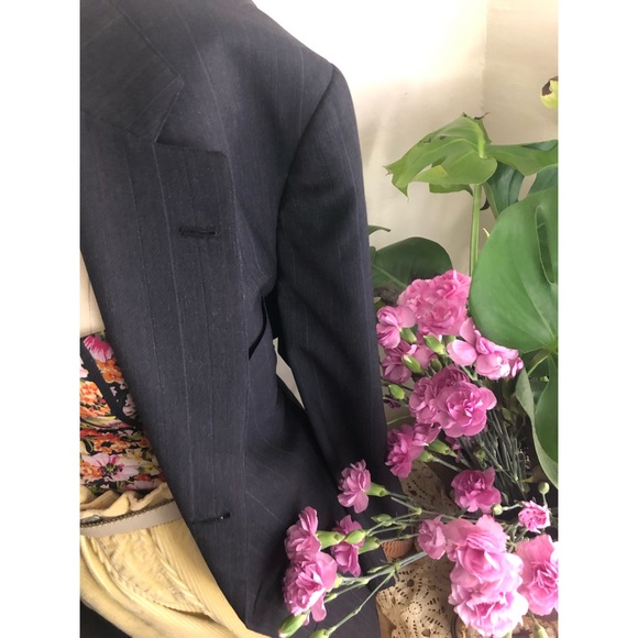 Vintage-Brooks Brothers-Striped-Oversized Blazer - Picture 2 of 8